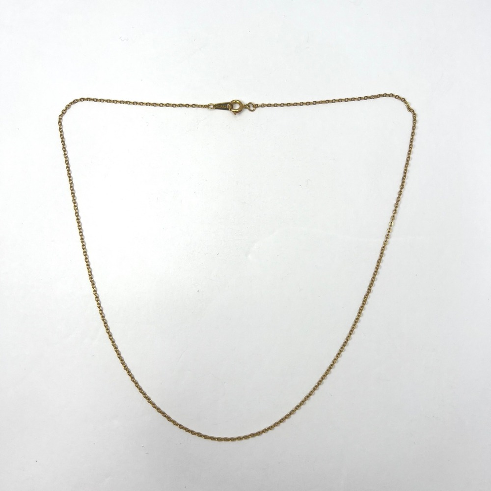 Vintage Gold Plated Chain Necklace 18 Inch Dainty Minimalist Delicate Korea Made